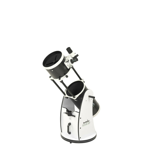 Dobson Sky-Watcher 254 mm FlexTube vue de trois quarts avant, tube déployé