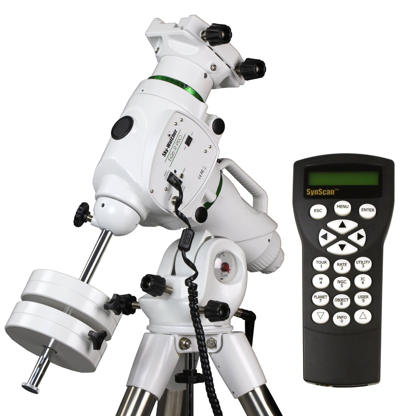 Monture équatoriale Sky-Watcher EQ6-R Pro SynScan GoTo sur trépied acier avec contrepoids