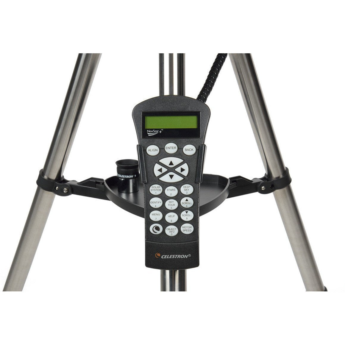 Trépied acier inoxydable réglable de 76 à 127 cm et tablette porte-accessoires du Celestron NexStar 127 SLT