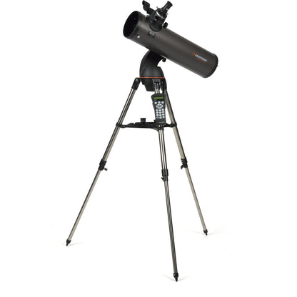 Bras de fourche motorisé et compartiment à piles du Celestron NexStar 130 SLT