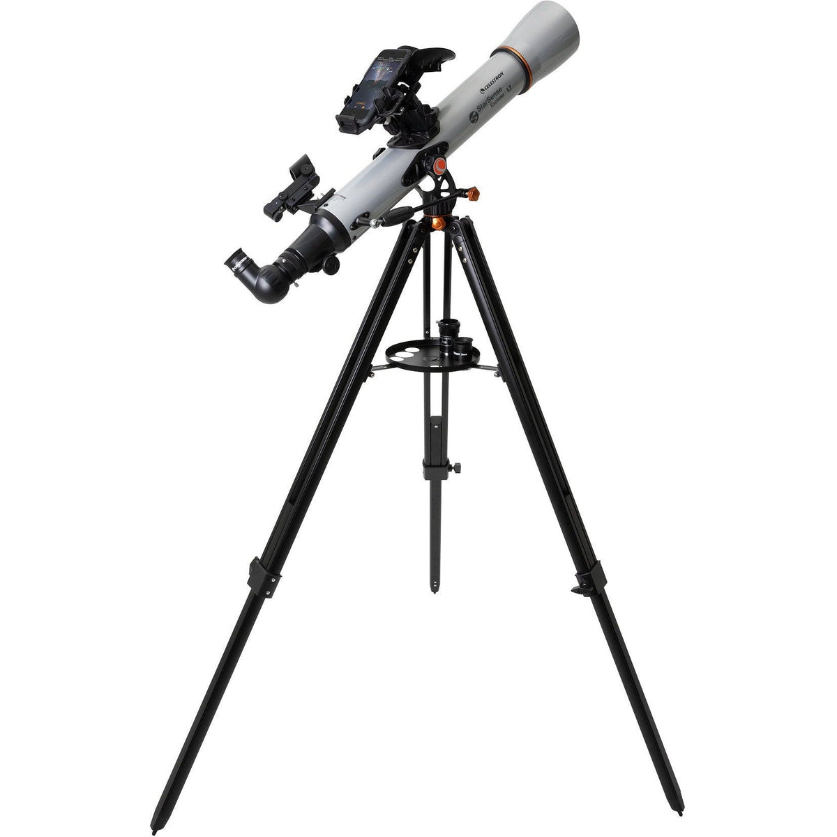 Trépied acier pleine hauteur et tablette porte-accessoires de la lunette Celestron LT 70AZ
