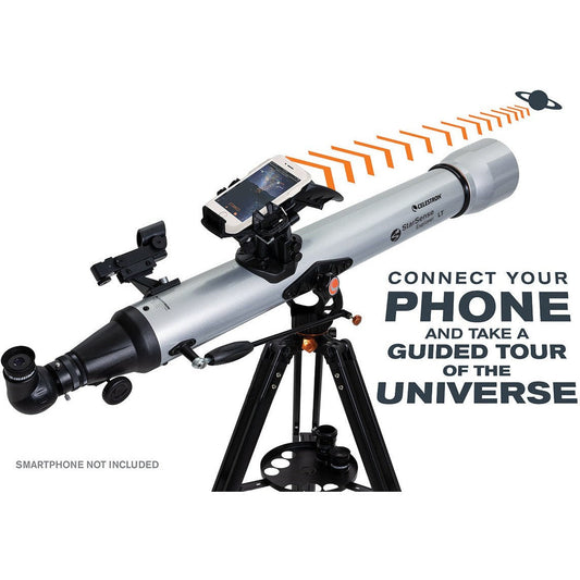 Lunette astronomique Celestron StarSense Explorer LT 80AZ avec berceau smartphone sur monture azimutale