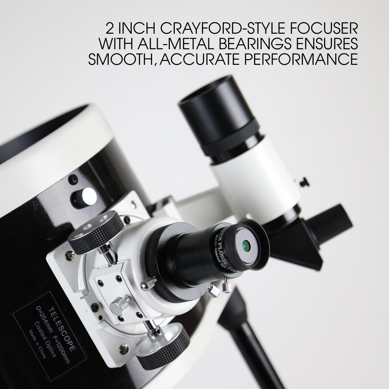 Porte-oculaire Crayford 2 pouces avec adaptateur 31,75 mm du Dobson Sky-Watcher 250 mm