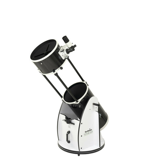 Dobson Sky-Watcher 305 mm FlexTube vue de trois quarts avant, tube serrurier déployé
