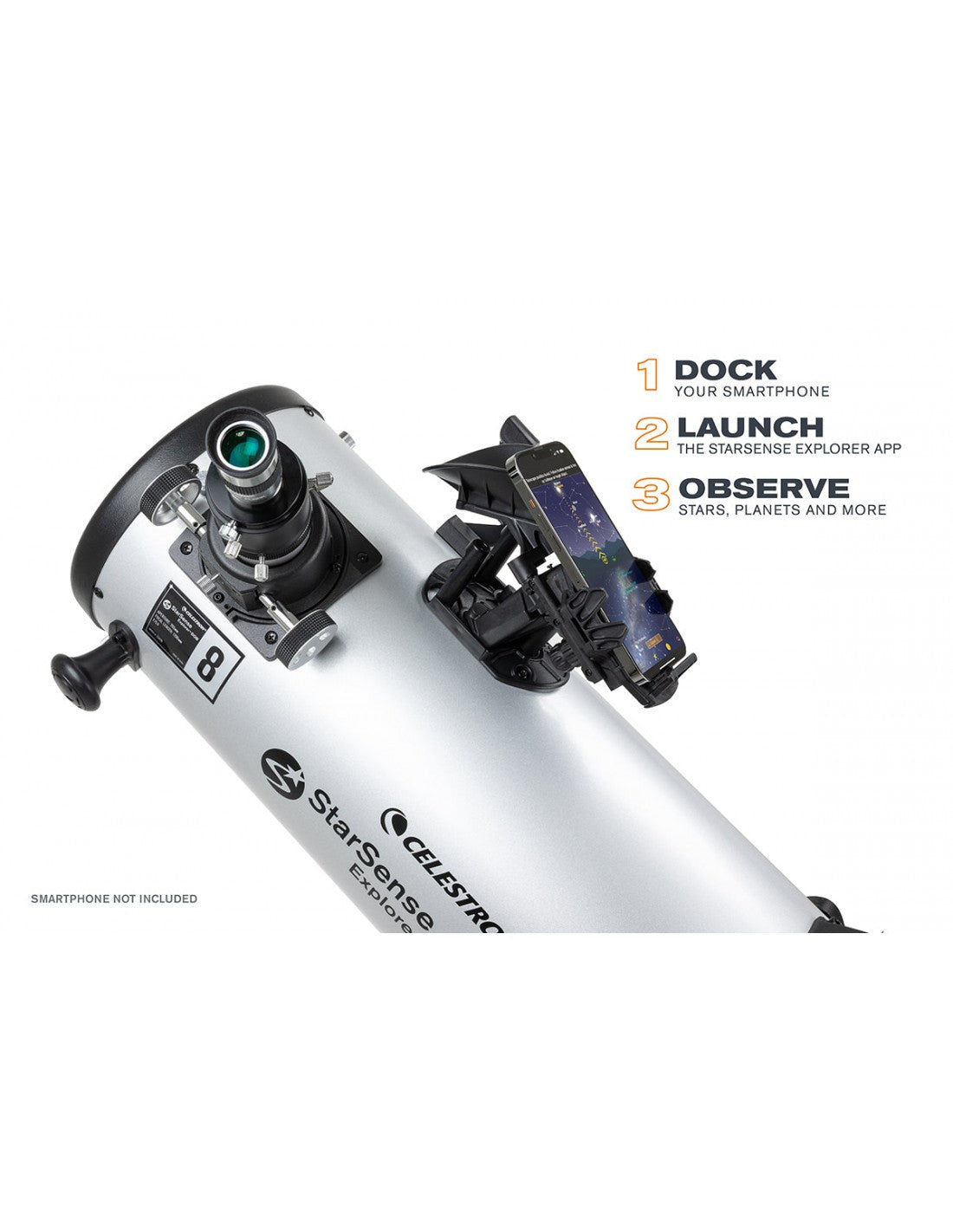 Dobson Celestron StarSense Explorer 8" — 200mm GoTo smartphone